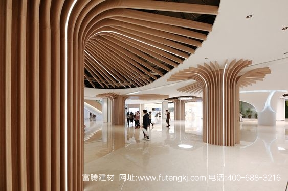 弧形鋁樹方通裝飾效果圖4